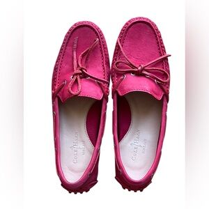 Cole Haan Nike Air Women's Fuchsia Pink Moccasins Flat Suede Loafer Shoes sz 5.5
